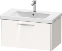 Duravit D-Code 784mm x 460mm 1 Drawer Wall Hung Vanity Unit - Gloss White