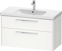 Duravit D-Code 984mm x 460mm 2 Drawer Wall Hung Vanity Unit - Matt White