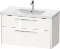 Duravit D-Code 984mm x 460mm 2 Drawer Wall Hung Vanity Unit - Gloss White