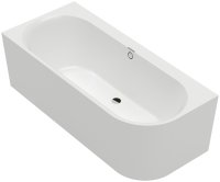 Villeroy & Boch Oberon 2.1 1800 x 800mm Left Corner Back-To-Wall Bath - Stone White