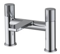 The White Space Knurled Bath Filler - Chrome