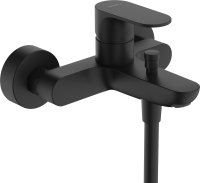 Hansgrohe Rebris S Single Lever Bath Mixer for Exposed Installation with 2 Flow Rates - Matt Black