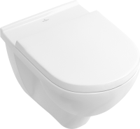 Villeroy & Boch O.Novo Wall-Mounted Rimless Washdown Toilet with Directflush - White Alpin