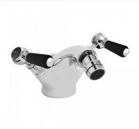Bayswater Black & Chrome Lever Mono Bidet Mixer with Hex Collar - Stock Clearance
