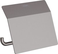 Hansgrohe Addstoris Roll Holder with Cover - Brushed Black Chrome