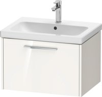 Duravit D-Code 634mm x 460mm 1 Drawer Wall Hung Vanity Unit - Gloss White