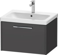 Duravit D-Code 634mm x 460mm 1 Drawer Wall Hung Vanity Unit - Matt Graphite