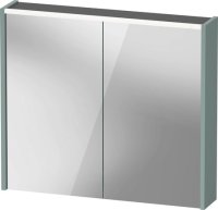 Duravit D-Code 800mm x 700mm Illuminated 2 Door Mirror Cabinet - Fjord Green