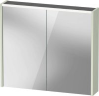 Duravit D-Code 800mm x 700mm Illuminated 2 Door Mirror Cabinet - Pale Green