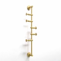 Origins Living Archer Vertical Rail With 5 Hooks - Satin Brass