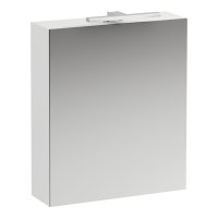 Laufen Base 600mm 1 Door Mirror Cabinet with Light & Shaver Socket - Matt White