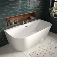 The White Space D-Shape Freestanding Bath - 1700 x 800 x 580mm. 246 litre capacity -