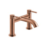 Vado Individual Origins Deck Mounted Bath Filler with Knurled Handles - Brushed Bronze