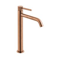 Vado Individual Origins Slimline Extended Mono Basin Mixer with Knurled Handle - Brushed Bronze