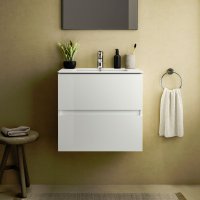 Ideal Standard Eurovit+ 50cm Wall Mounted Vanity Unit with 2 Drawers - Gloss White