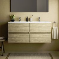 Ideal Standard Eurovit+ 120cm Wall Mounted Vanity Unit with 4 Drawers - Natural Oak