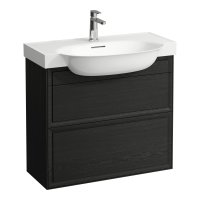 Laufen The New Classic 800mm Vanity Unit with Two Drawers - Blacked Oak