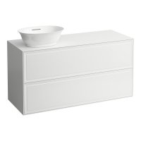 Laufen The New Classic 1200mm Drawer Element with Left Hand Cutout with Two Drawers - Matt White