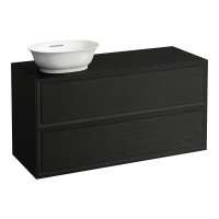 Laufen The New Classic 1200mm Drawer Element with Left Hand Cutout with Two Drawers - Blacked Oak