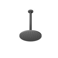 Abacus Round Head and Ceiling Arm - Matt Black