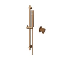 Abacus Round Outlet Shower Valve Riser Rail Kit - Brushed Bronze