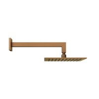 Abacus Square Head and Wall Arm - Brushed Bronze