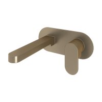 Abacus Ki Wall Mounted Basin Mixer - Brushed Nickel