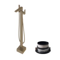 Abacus Plan Freestanding Bath-Shower Mixer - Brushed Nickel