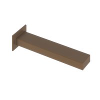 Abacus Plan Wall Mounted Bath Spout - Brushed Bronze