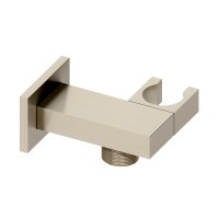 Abacus Emotion Square Wall Outlet Shower Valve & Holder - Brushed Nickel