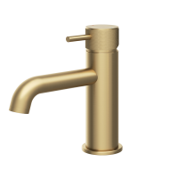 Abacus Iso Pro Mono Basin Mixer - Brushed Brass