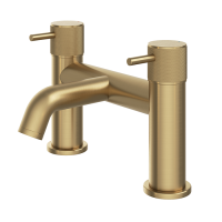 Abacus Iso Pro Deck Mounted Bath Filler - Brushed Brass