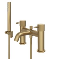 Abacus Iso Pro Deck Mounted Bath-Shower Mixer - Brushed Brass