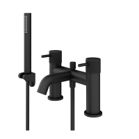 Abacus Iso Pro Deck Mounted Bath-Shower Mixer - Matt Black