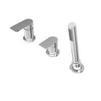 Abacus Edge Deck Mounted Bath Mixer 3 Tap Hole for use with Bath Filler - Chrome