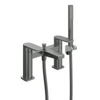 Abacus Edge Deck Mounted Bath-Shower Mixer - Anthracite