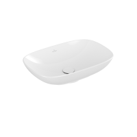 Villeroy & Boch Loop & Friends 560 x 380mm Curved Countertop Basin with Overflow - White Alpin