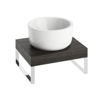 Abacus Concept Cloud 500mm Basin Shelf with Stainless Steel Towel Hangers - Lava