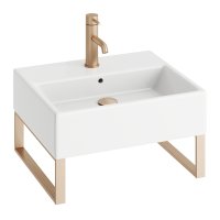 Abacus Concept Pure 500mm 1 Tap Hole Basin with Brushed Bronze Towel Hangers