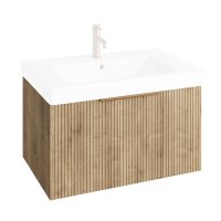 Abacus S3 Linear Concepts 800mm Vanity Unit - Halifax Oak