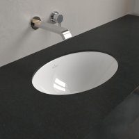 Villeroy & Boch Loop & Friends 430mm Oval Under Countertop Basin with Overflow - White Alpin