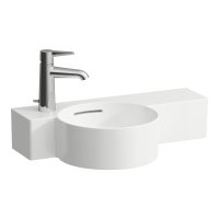 Laufen Val 550mm Basin with Right Shelf - White