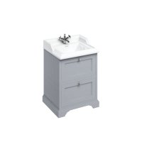 Burlington 650mm Vanity Unit with Two Drawers & Basin - Classic Grey