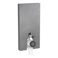 Geberit Monolith Plus for Back-to-Wall WC (101cm) - Slate Stoneware / Black Chrome