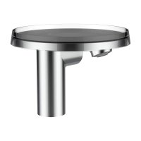 Kartell by Laufen 110mm Projection Basin Mixer and Transparent Crystal Disc Bowl - Chrome