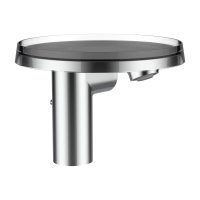 Kartell by Laufen 110mm Projection Basin Mixer and Transparent Crystal Disc Bowl with Pop-Up Waste - Chrome