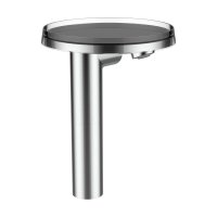 Kartell by Laufen 110mm Projection Tall Basin Mixer and Transparent Crystal Disc Bowl - Chrome