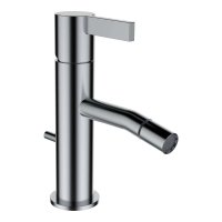 Kartell by Laufen Bidet Mixer and Pop-Up Waste - Stainless Steel