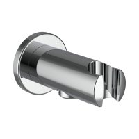 Laufen Round Wall Elbow Connection with 42mm Projection & Vacuum Breaker - Chrome