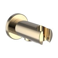 Laufen Round Wall Elbow Connection with 42mm Projection & Vacuum Breaker - Gold